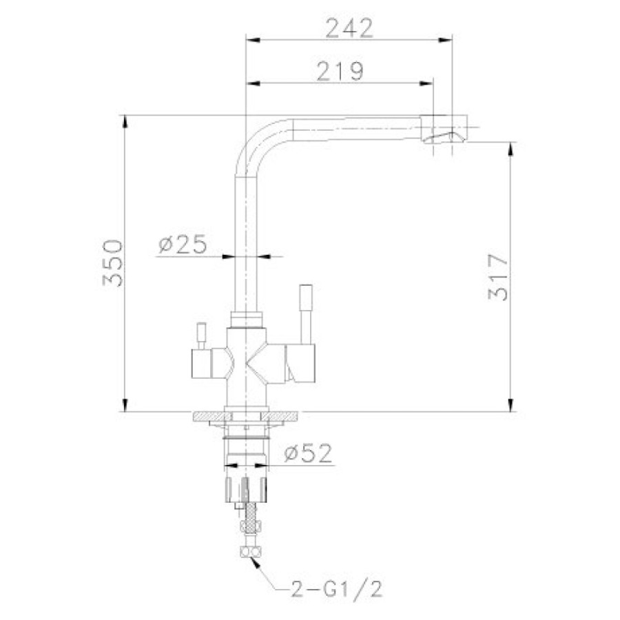 Смеситель Lemark Expert LM5060S для кухонной мойки, хром