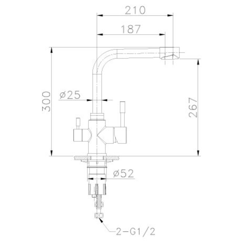 Смеситель Lemark Expert LM5061S для кухонной мойки, сталь
