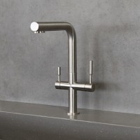 Смеситель для кухонной мойки Lemark Expert LM5063S, с подключением к фильтру с питьевой водой, сталь
