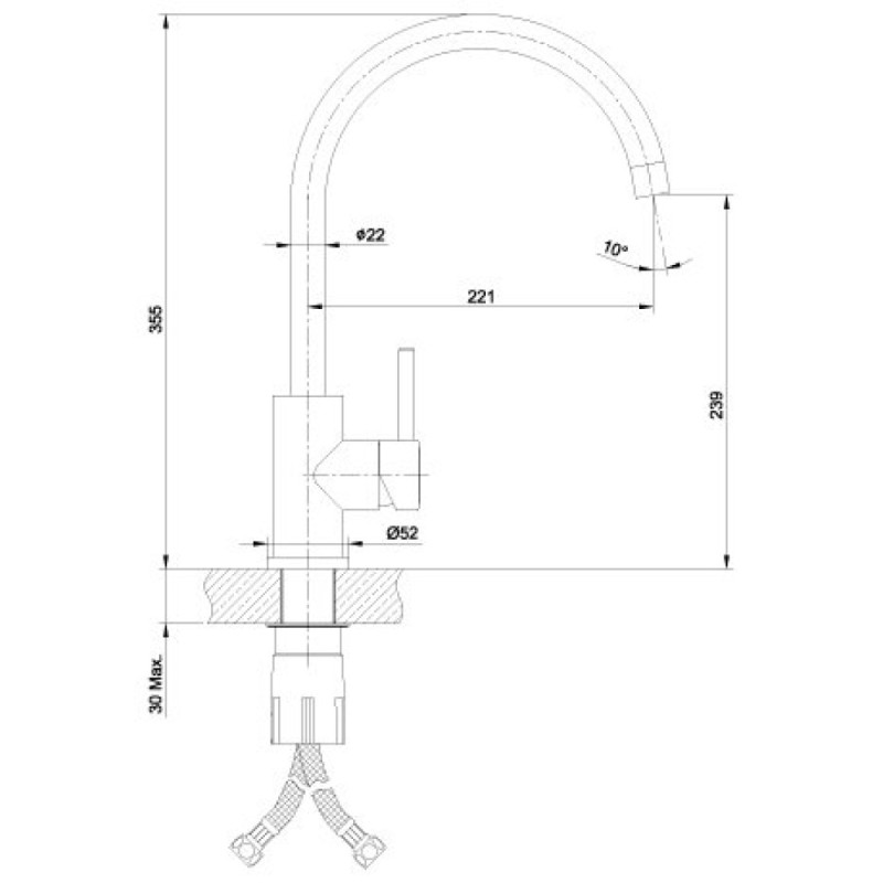 Смеситель для кухни Lemark Expert LM5078S, хром