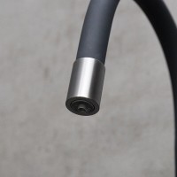 Смеситель для кухонной мойки Lemark Expert LM5083GMN-Black, с подключением к фильтру с питьевой водой, графит/черный