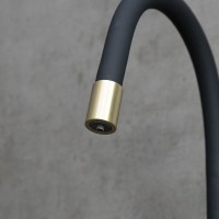 Смеситель для кухонной мойки Lemark Expert LM5083LGN-Black, с подключением к фильтру с питьевой водой, золото/черный