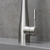 Смеситель для кухонной мойки Lemark Expert LM5084S, с выдвижным изливом, сталь