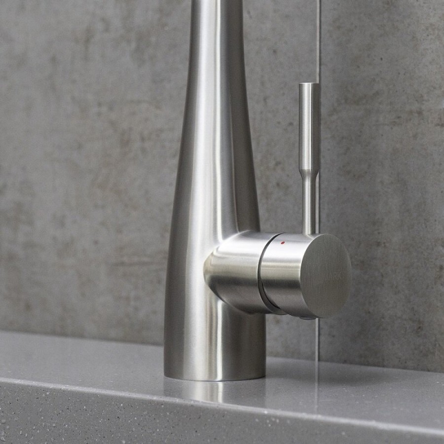 Смеситель для кухонной мойки Lemark Expert LM5084S, с выдвижным изливом, сталь