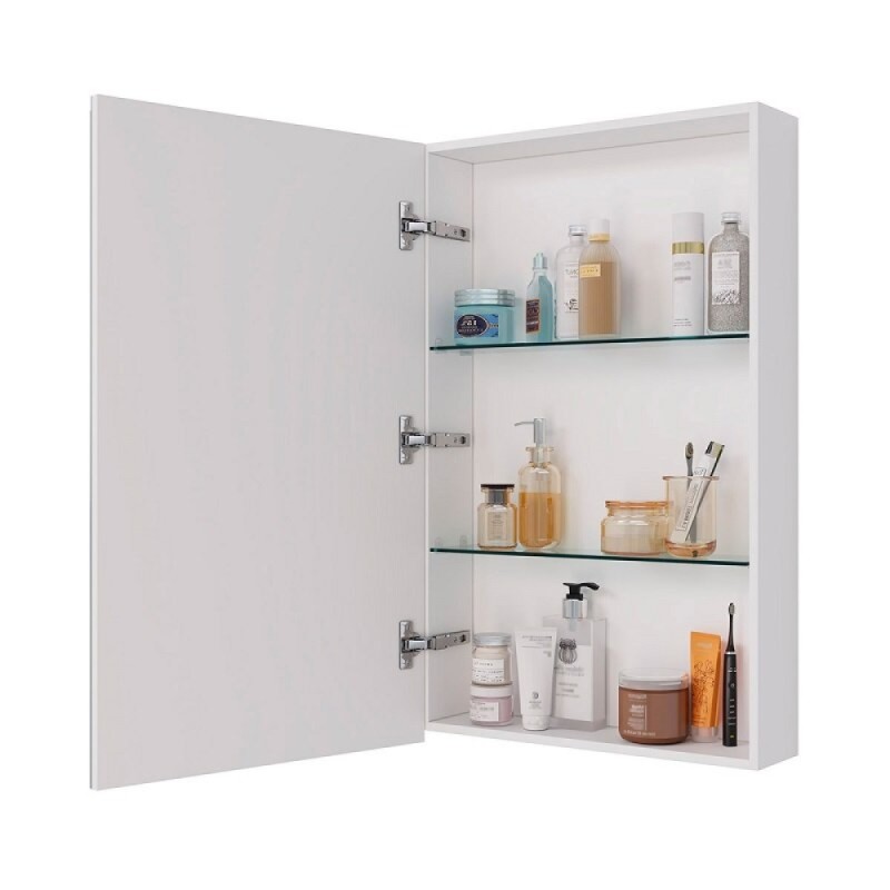 Зеркальный шкаф Lemark Universal 50 х 80 см, левый, корпус белый глянец, LM50ZS-U