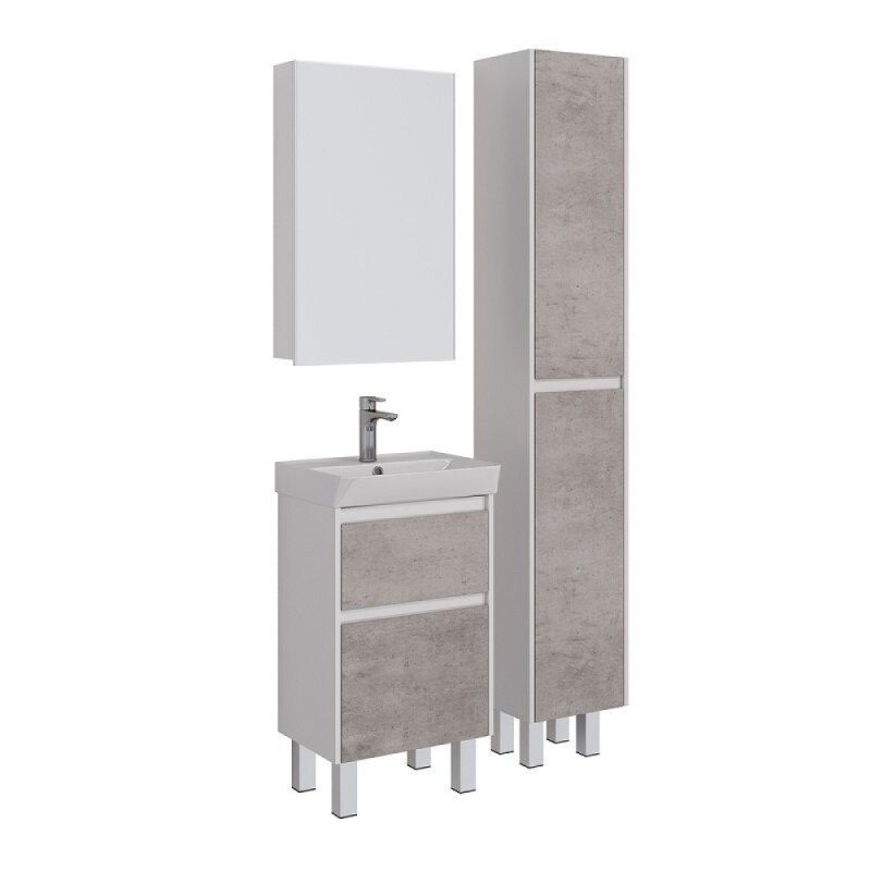 Зеркальный шкаф Lemark Universal 50 х 80 см, левый, корпус белый глянец, LM50ZS-U