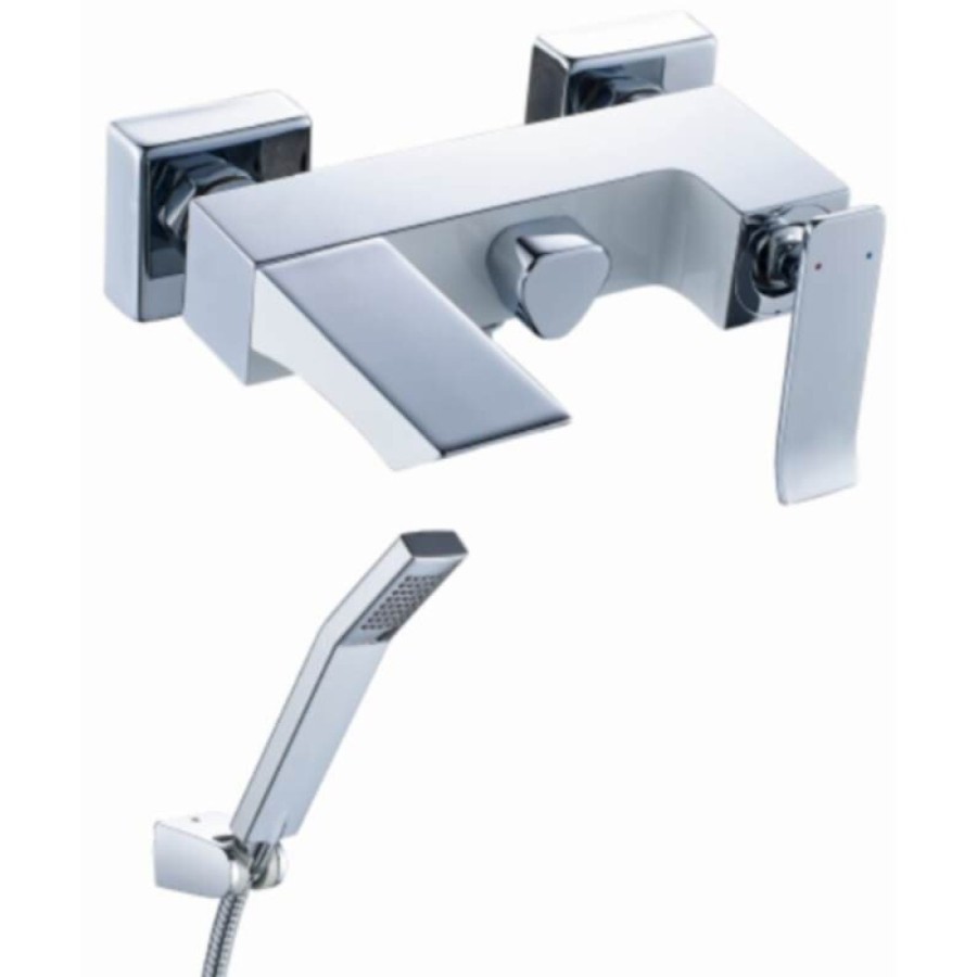 Смеситель Lemark Contest LM5814CW с коротким изливом, хром/белый