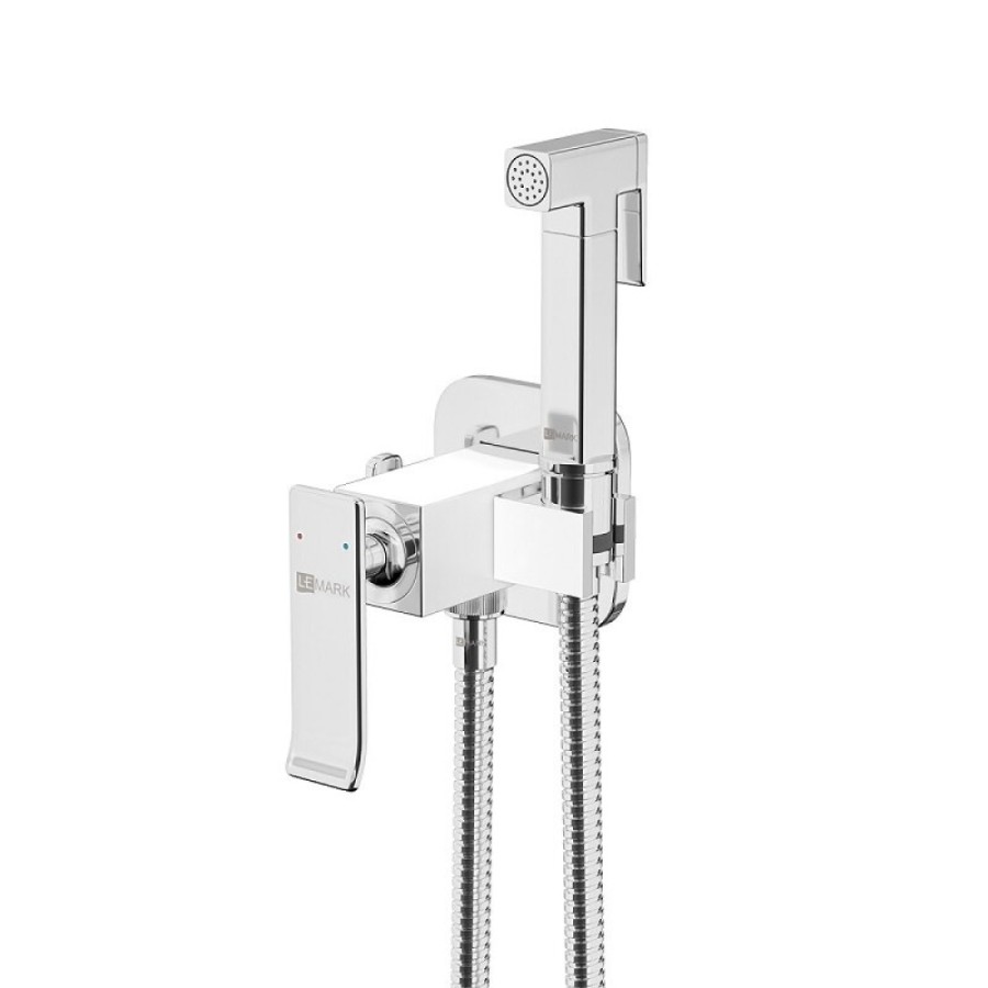 Гигиенический душ со смесителем Lemark Contest LM5820CW, хром/белый