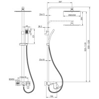 Душевая система Lemark Contest LM5862CW, хром/белый