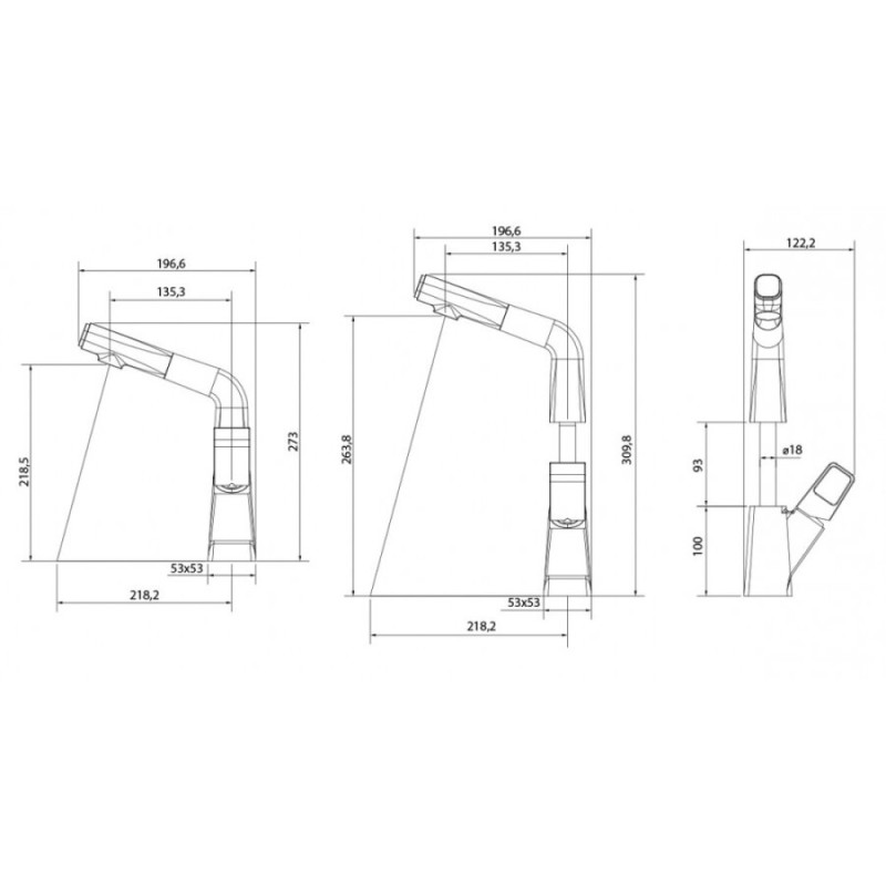 Смеситель Lemark Soul LM6008BL для кухонной мойки, с вытяжным изливом, черный