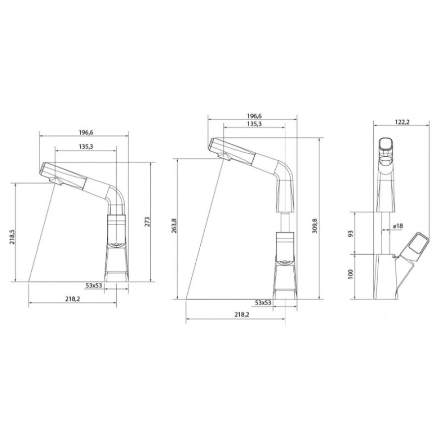 Смеситель Lemark Soul LM6008BL для кухонной мойки, с вытяжным изливом, черный
