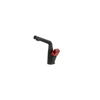 Смеситель Lemark Soul LM6008BR для кухонной мойки, с вытяжным изливом, черный/красный