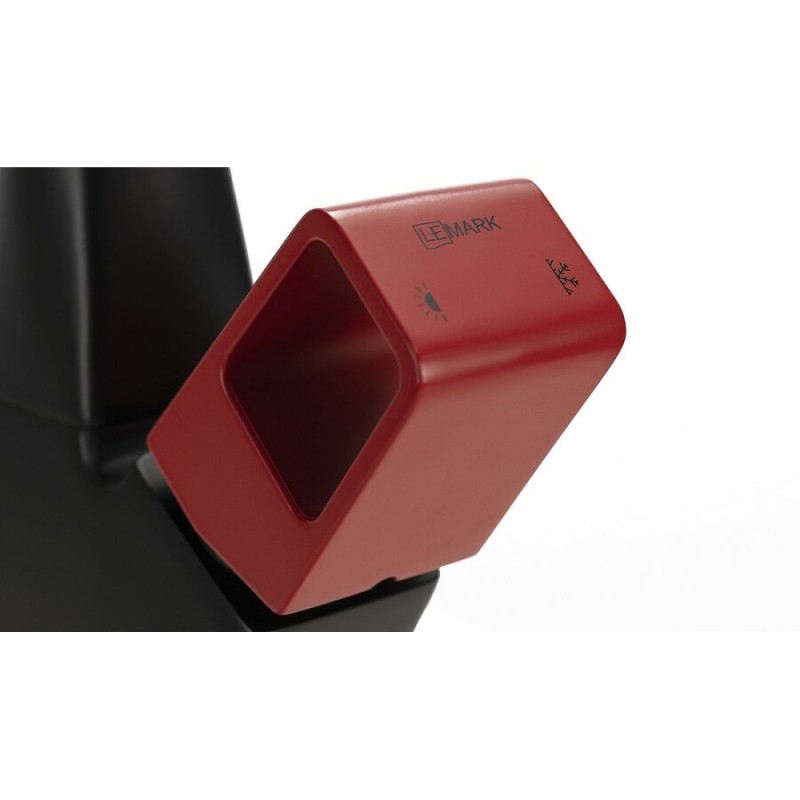 Смеситель Lemark Soul LM6008BR для кухонной мойки, с вытяжным изливом, черный/красный