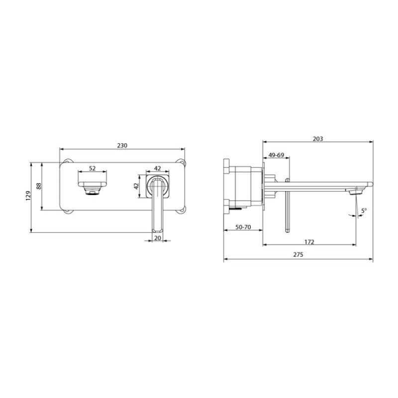 Смеситель Lemark Mista LM6426WG для раковины, белый/золото