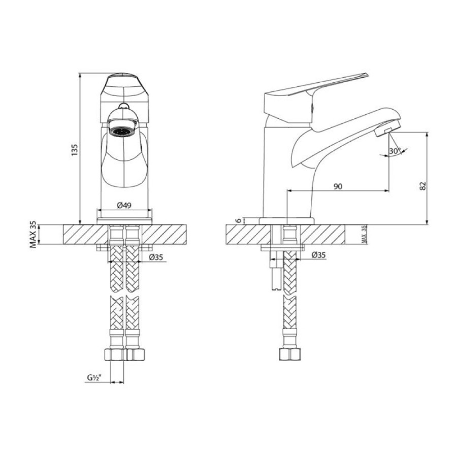 Смеситель Lemark Partner LM6506C, для раковины, хром