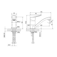 Смеситель Lemark Partner LM6507C, для раковины, хром