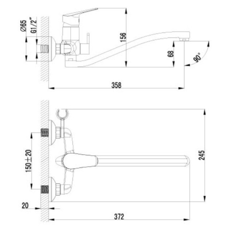 Смеситель Lemark Partner LM6553C универсальный