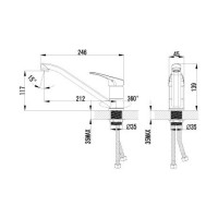 Смеситель для кухни Lemark Partner LM6554C с поворотным изливом, хром