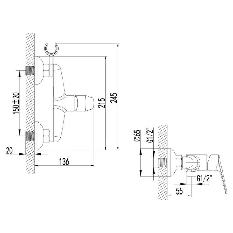 Смеситель Lemark Partner LM6559C для душа