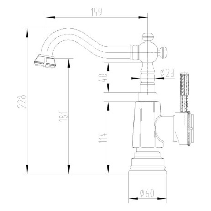 Смеситель Lemark Jasmine LM6604B для раковины, бронза
