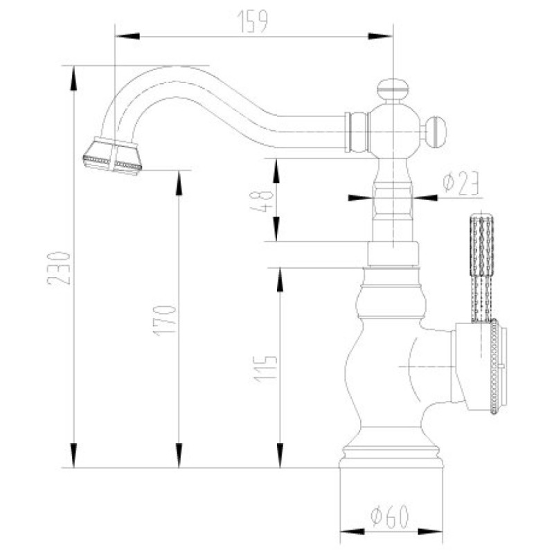 Смеситель Lemark Jasmine LM6644B для раковины, бронза