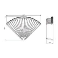 Полка угловая Lemark Jasmine LM6681ORB, 1-ярусная, черная бронза
