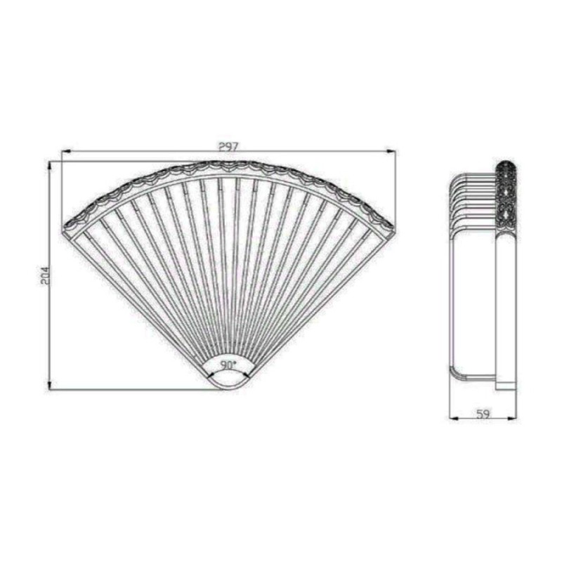 Полка угловая Lemark Jasmine LM6681ORB, 1-ярусная, черная бронза