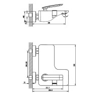Смеситель для ванны и душа Lemark Bellario LM6802C, с душевым гарнитуром, хром