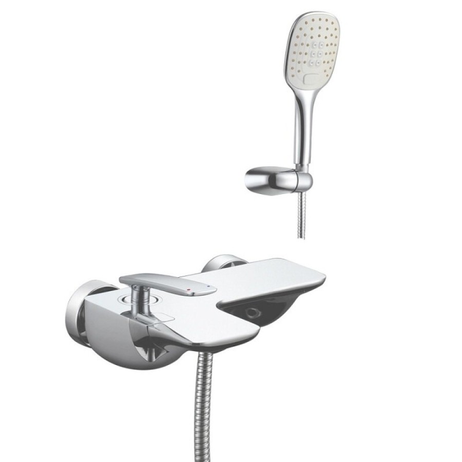Смеситель для ванны и душа Lemark Bellario LM6802C, с душевым гарнитуром, хром