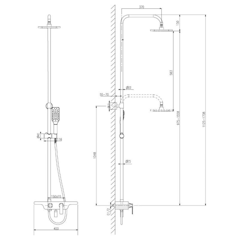 Душевая система Lemark Tropic LM7006С, хром
