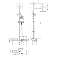 Душевая система Lemark Tropic LM7007C, с изливом, хром/белый