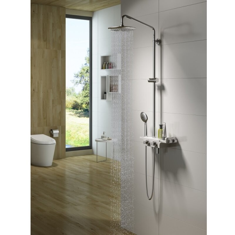 Душевая система Lemark Tropic LM7008C, термостатическая, хром
