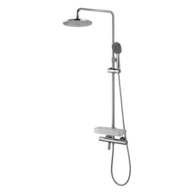 Душевая система Lemark Tropic LM7010C, с термостатом, с изливом, хром