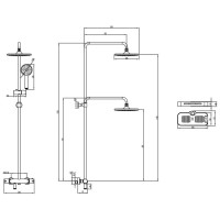 Душевая система Lemark Tropic LM7010C, с термостатом, с изливом, хром