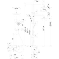 Душевая система Lemark Tropic LM7012C с изливом, хром