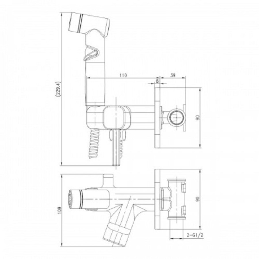 Гигиенический душ Lemark Solo, LM7165GM, со смесителем, графит