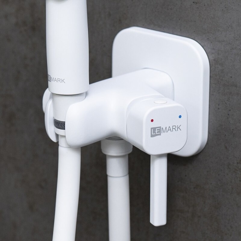 Гигиенический душ Lemark Solo, LM7165MW, со смесителем, белый