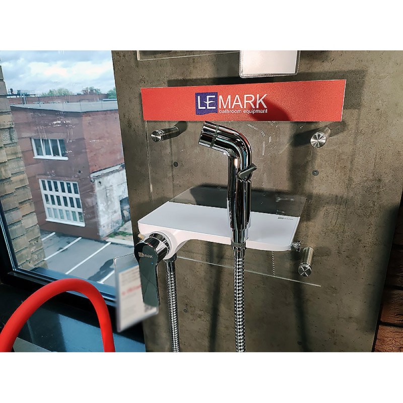 Гигиенический душ Lemark Solo LM7168CW, со смесителем, хром/белый