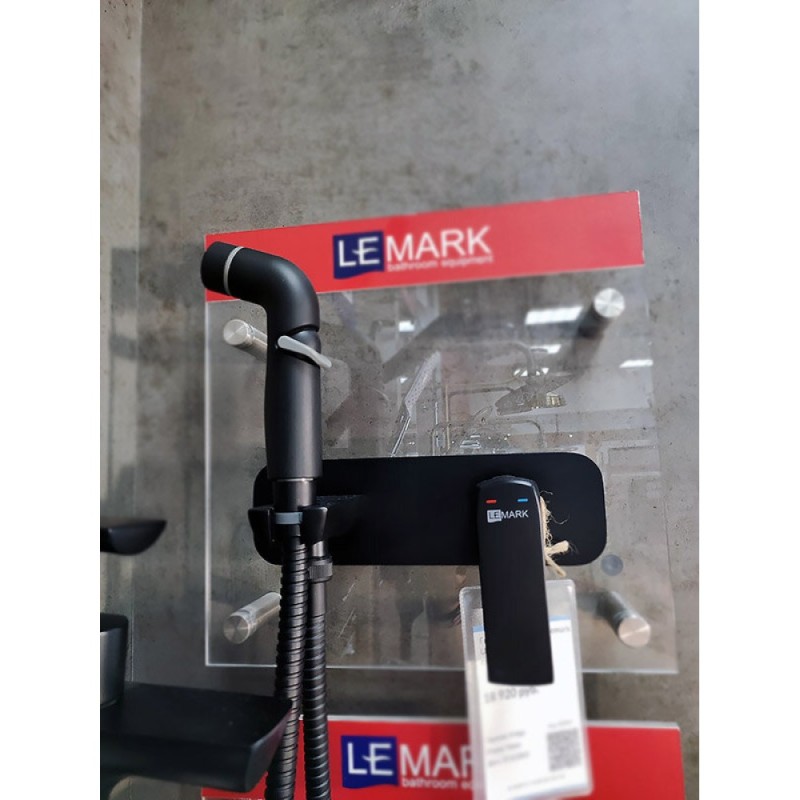 Гигиенический душ Lemark Ursus, LM7220BL, со смесителем, чёрный