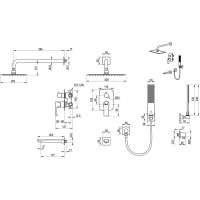 Душевая система Lemark Ursus LM7222BG, золото брашированное