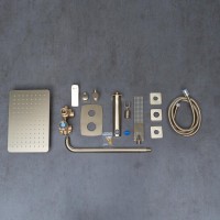 Душевая система Lemark Ursus LM7222BG, золото брашированное