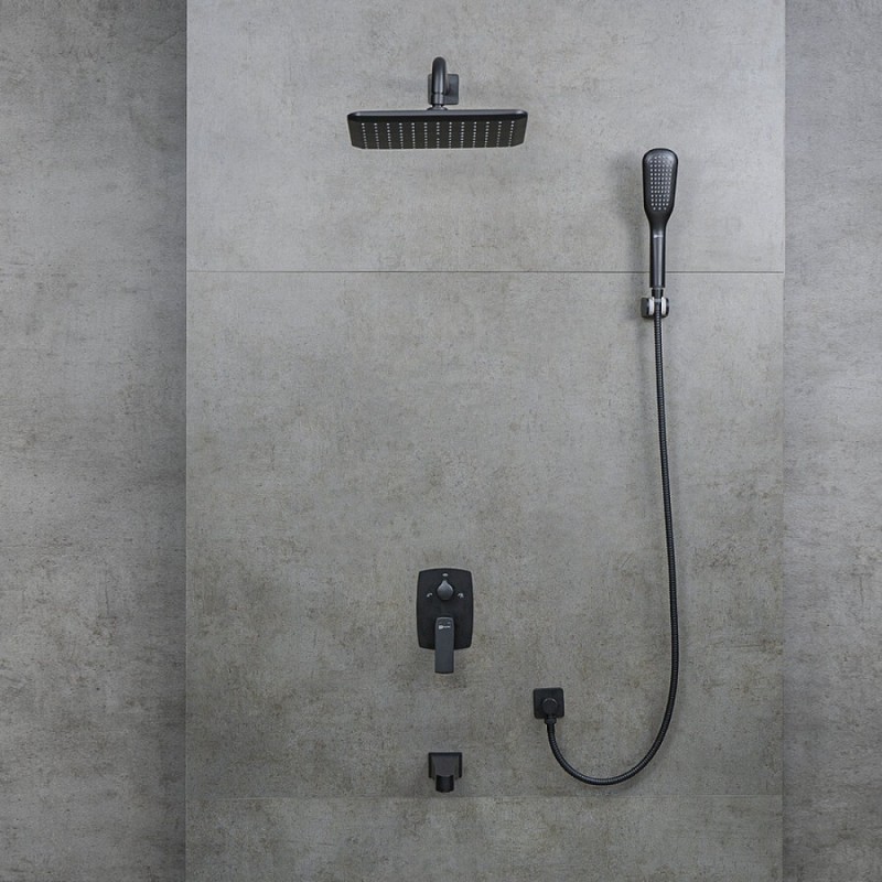 Душевая система Lemark Ursus LM7222BL, цвет чёрный