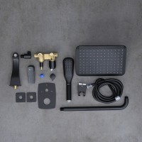 Душевая система Lemark Ursus LM7222BL, цвет чёрный