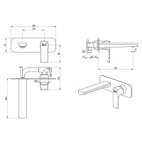 Смеситель для раковины Lemark Ursus LM7226BG, золото брашированное
