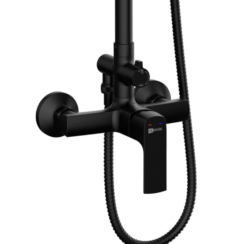 Душевая система Lemark Ursus LM7260BL, черный матовый