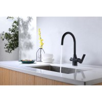 Смеситель Lemark Ursus LM7261BL для кухонной мойки под фильтр, цвет черный