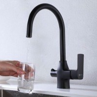Смеситель Lemark Ursus LM7261BL для кухонной мойки под фильтр, цвет черный