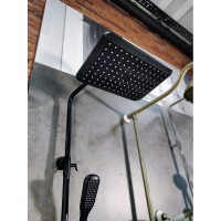 Душевая система Lemark Ursus LM7262BL, верхний и ручной душ, излив, цвет чёрный