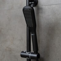 Душевая система Lemark Ursus LM7272BL, термостатическая, чёрный матовый