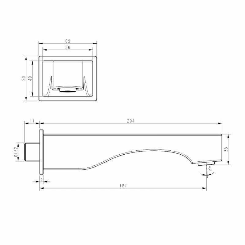 Излив для ванны Lemark, черный, LM7281BL